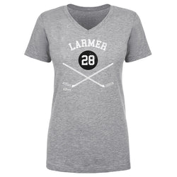 Steve Larmer Chicago 28 Sticks WHT