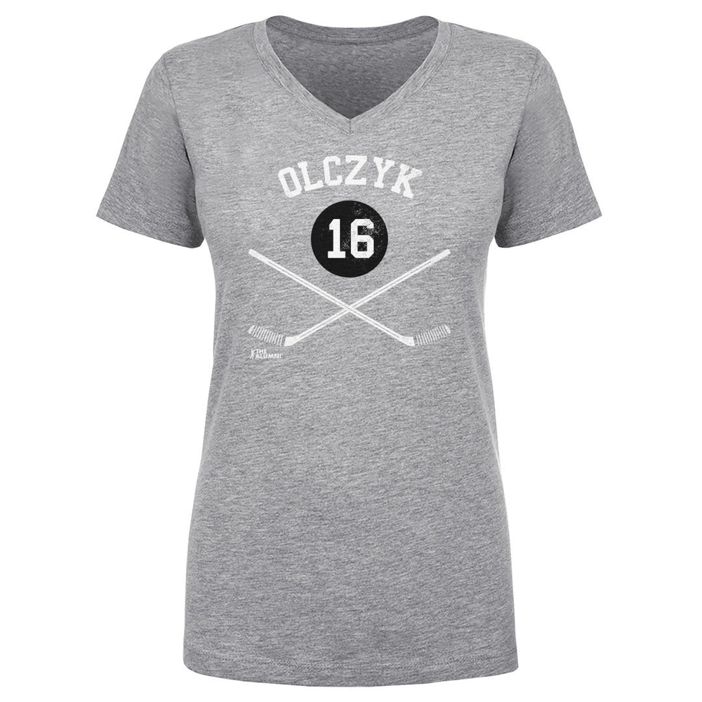Eddie Olczyk Chicago 16 Sticks WHT