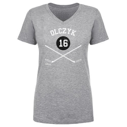 Eddie Olczyk Chicago 16 Sticks WHT