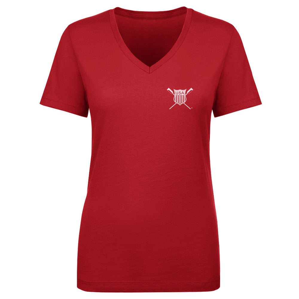 USRowing Emblem Pocket White WHT (ONLINE ORDER ONLY)