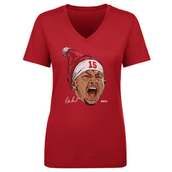 Patrick Mahomes Kansas City Portrait Santa Hat WHT (ONLINE ORDER ONLY)