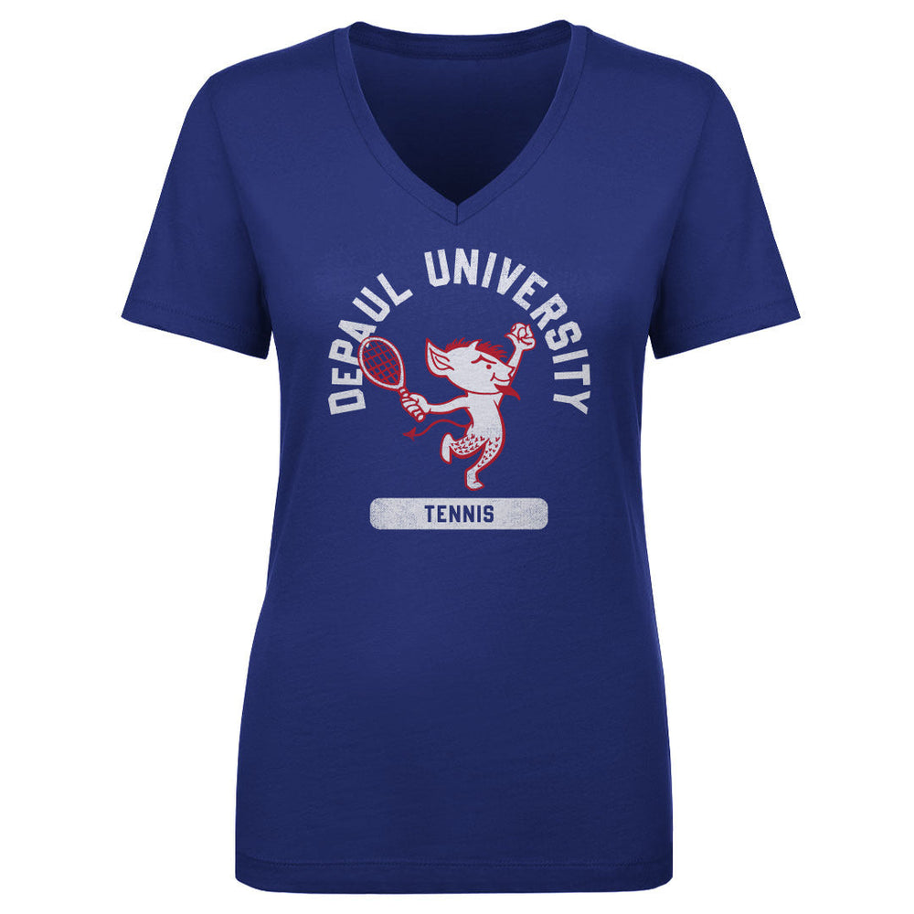 DePaul Blue Demons Mascot Tennis WHT