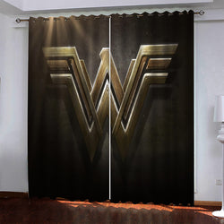 Wonder Woman Pattern Curtains Blackout Window Drapes (Online Order Only)