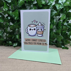 Cute Espresso Love You Card (ONLINE ORDER ONLY)