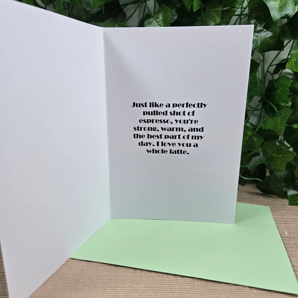Cute Espresso Love You Card (ONLINE ORDER ONLY)