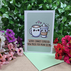 Cute Espresso Love You Card (ONLINE ORDER ONLY)