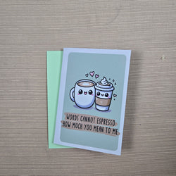 Cute Espresso Love You Card (ONLINE ORDER ONLY)