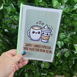 Cute Espresso Love You Card (ONLINE ORDER ONLY)
