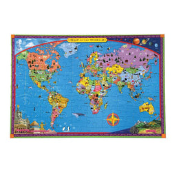 World Map 100 Piece Jigsaw Puzzle eeBoo (ONLINE ORDER ONLY)