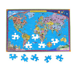 World Map 100 Piece Jigsaw Puzzle eeBoo (ONLINE ORDER ONLY)