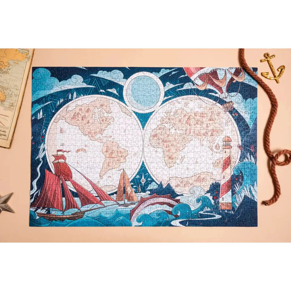 World Map 1000 Piece Premium Jigsaw Puzzle Heol (ONLINE ORDER ONLY)