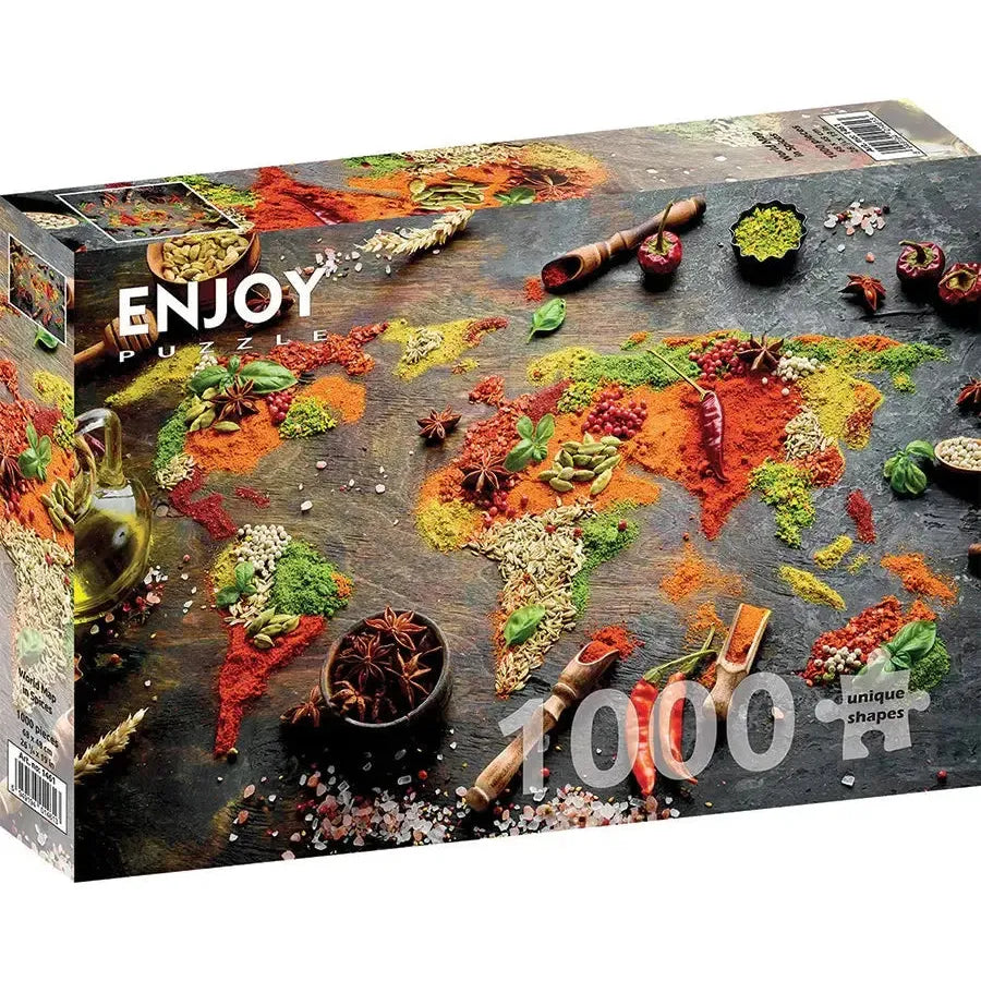 World Map in Spices 1000 Piece Jigsaw Puzzle Enjoy (ONLINE ORDER ONLY)