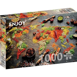 World Map in Spices 1000 Piece Jigsaw Puzzle Enjoy (ONLINE ORDER ONLY)