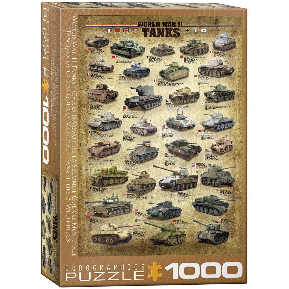World War 2 Tanks 1000 Piece Jigsaw Puzzle Eurographics (ONLINE ORDER ONLY)