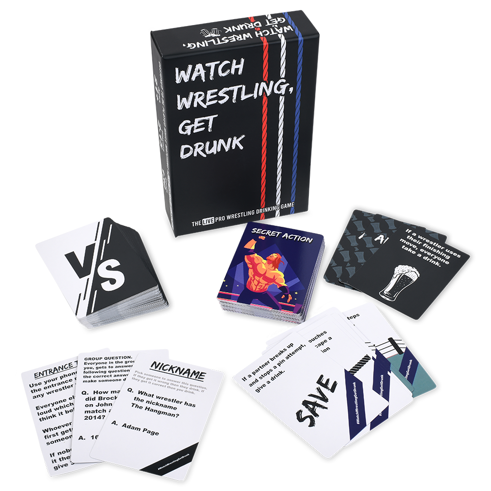 WATCH WRESTLING, GET DRUNK - The Live Pro Wrestling Drinking Game (Online Order Only)