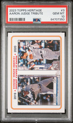 2023 TOPPS HERITAGE AARON JUDGE TRIBUTE  #3 - PSA 10 (Online Order Only)