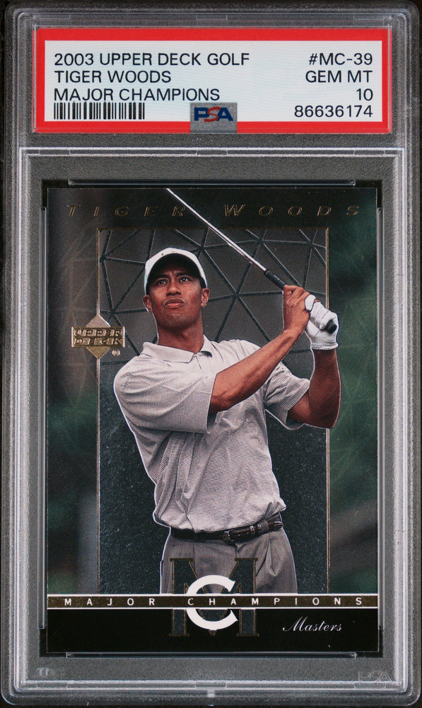2003 UPPER DECK MAJOR CHAMPIONS TIGER WOODS #MC-39 - PSA 10 (Online Order Only)