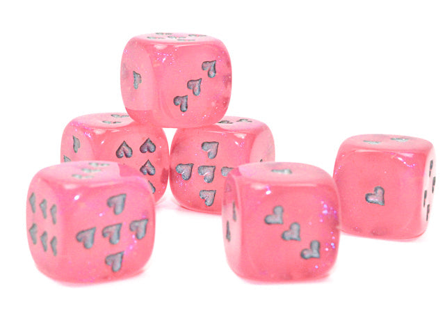 Heart Pips 16MM d6 | 7 Color Options | Multipack Options (Online Only)