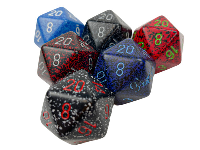 Factory-Second Speckled® 34mm d20 (sold by Piece, random color) (Online Only)