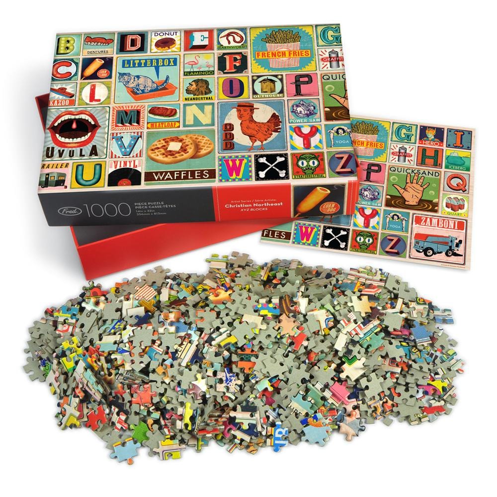XYZ Blocks 1000 Piece Jigsaw Puzzle Fred (ONLINE ORDER ONLY)