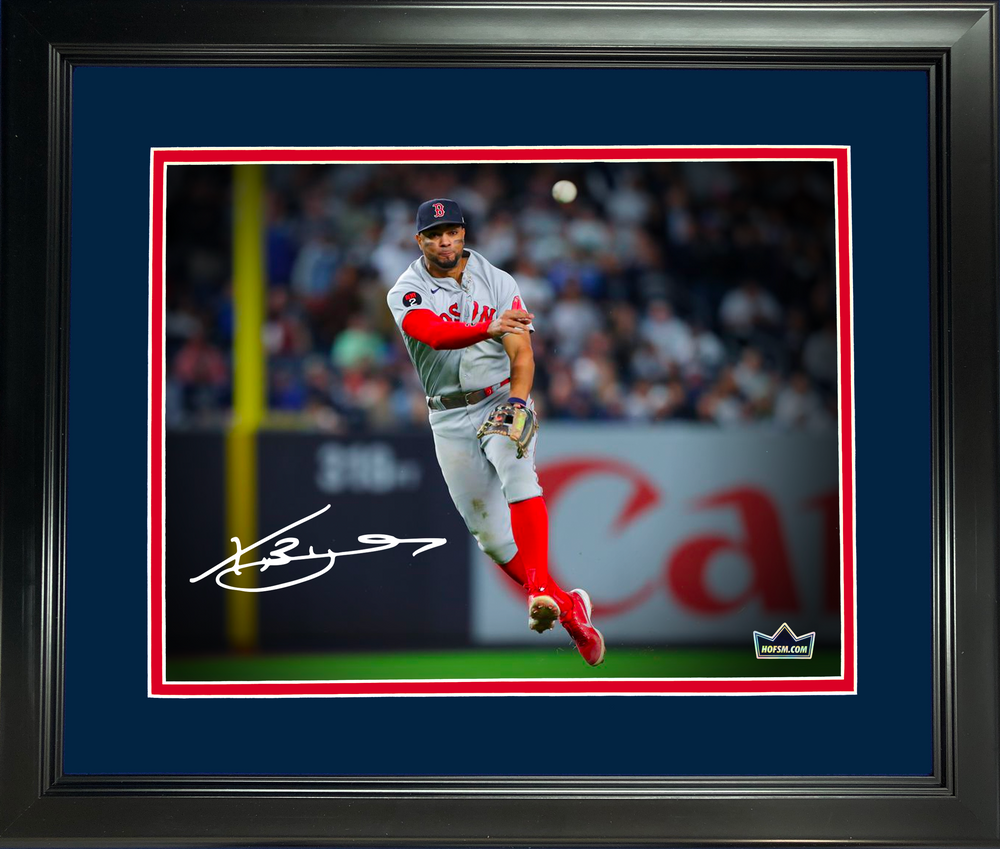 Framed Xander Bogaerts Boston Red Sox Facsimile Laser Engraved Signature Auto 11"x14" Baseball Photo HOFSM Holo (ONLINE ORDER ONLY)