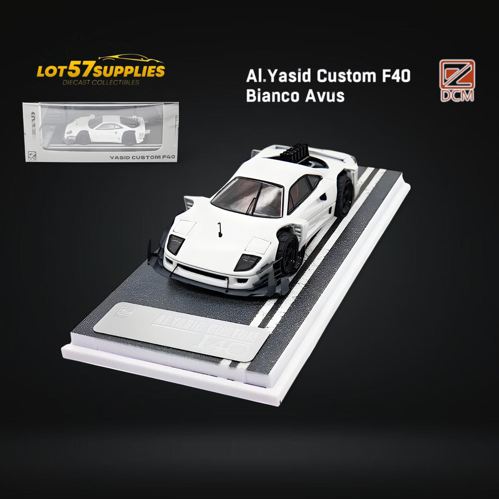 DCM Modified Ferrari F40 AI Yasid in White 1:64 (ONLINE ORDER ONLY)