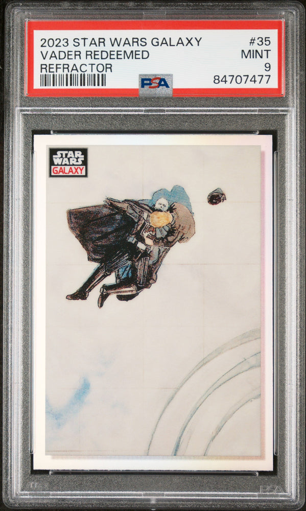 2023 TOPPS CHROME STAR WARS GALAXY VADER REDEEMED REFRACTOR #35 - PSA 9 (Online Order Only)