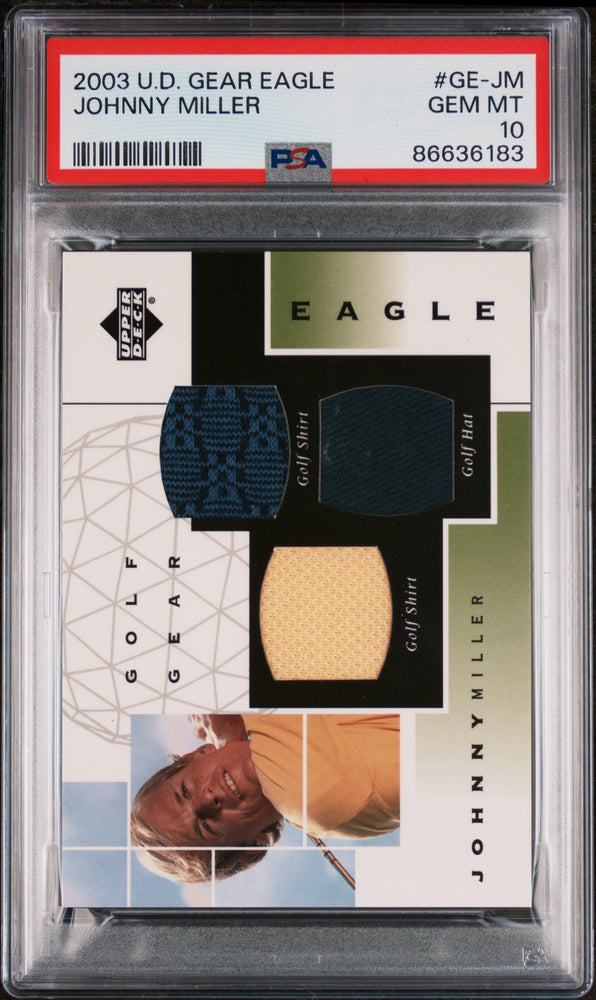 2003 UPPER DECK GEAR EAGLE JOHNNY MILLER #GE-JM - PSA 10 RELIC (Online Order Only)