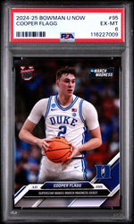 Graded 2024 Topps Bowman U Now Cooper Flagg #95 Rookie RC Basketball Card PSA 6 Excellent (ONLINE ORDER ONLY)