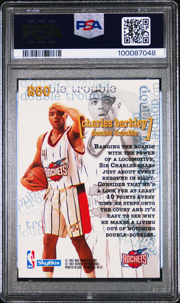 1996 SKYBOX PREMIUM CHARLES BARKLEY  #260 - PSA 10 (Online Order Only)