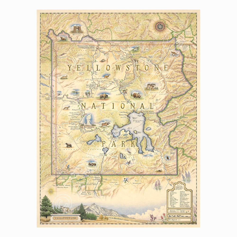 Yellowstone National Park 1000 Piece Jigsaw Puzzle Xplorer Maps (ONLINE ORDER ONLY)