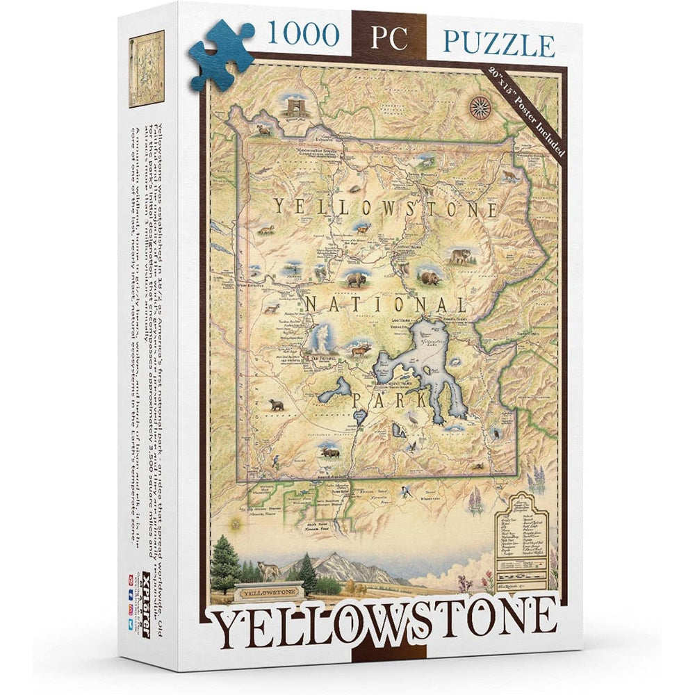 Yellowstone National Park 1000 Piece Jigsaw Puzzle Xplorer Maps (ONLINE ORDER ONLY)