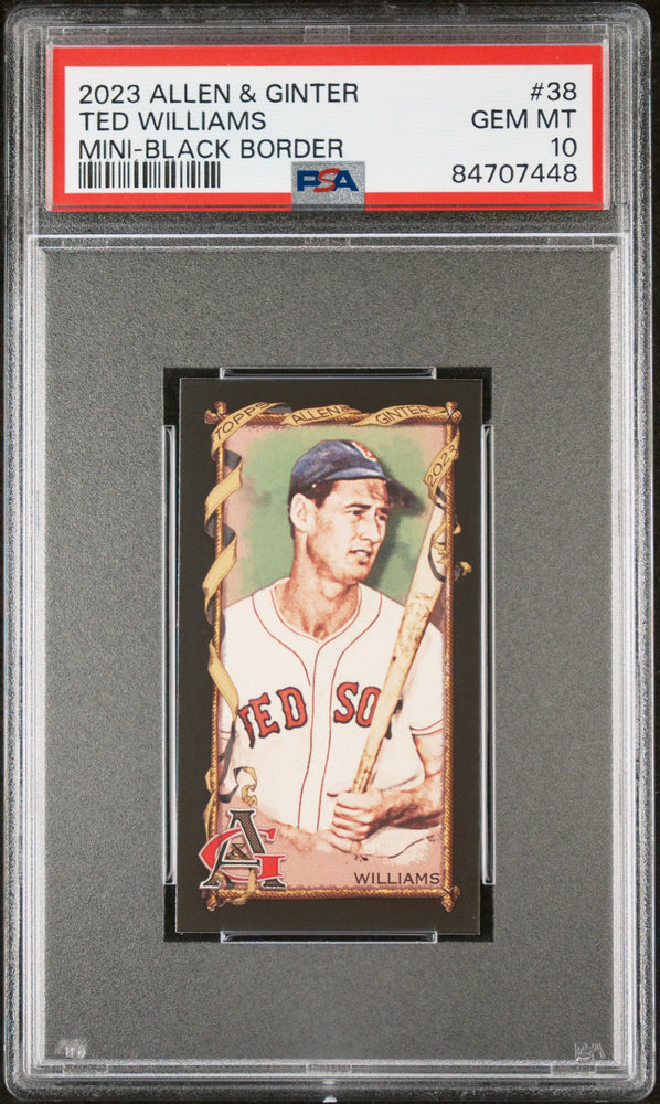 2023 TOPPS ALLEN & GINTER TED WILLIAMS MINI-BLACK BORDER #38 - PSA 10 (Online Order Only)