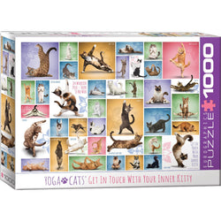 Yoga Cats 1000 Piece Jigsaw Puzzle Eurographics (ONLINE ORDER ONLY)