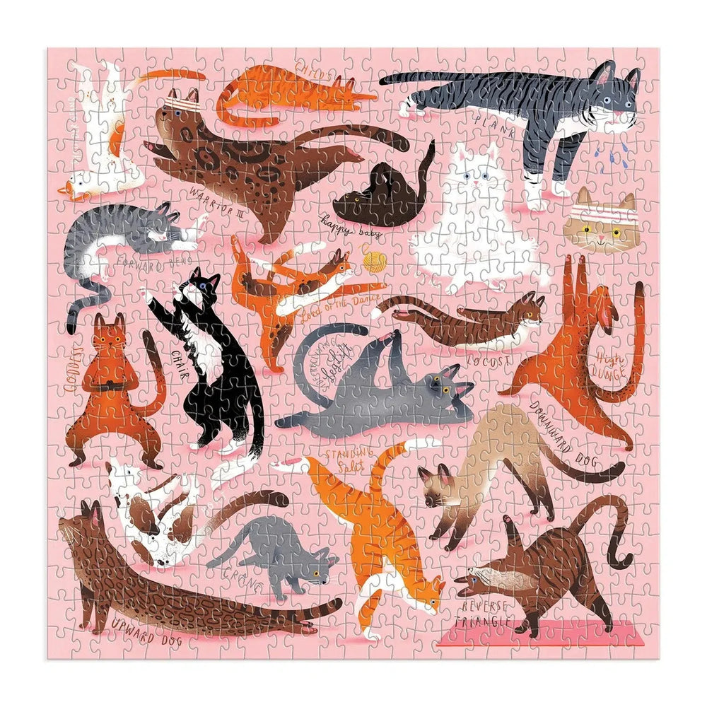 Yoga Cats 500 Piece Jigsaw Puzzle Galison (ONLINE ORDER ONLY)