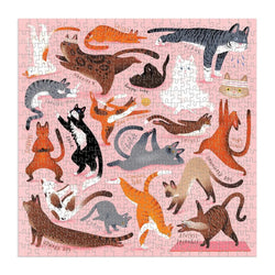 Yoga Cats 500 Piece Jigsaw Puzzle Galison (ONLINE ORDER ONLY)