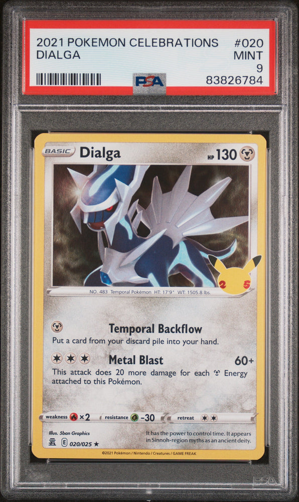 2021 POKEMON CELEBRATIONS DIALGA #20 PSA 9 (Online Order Only)