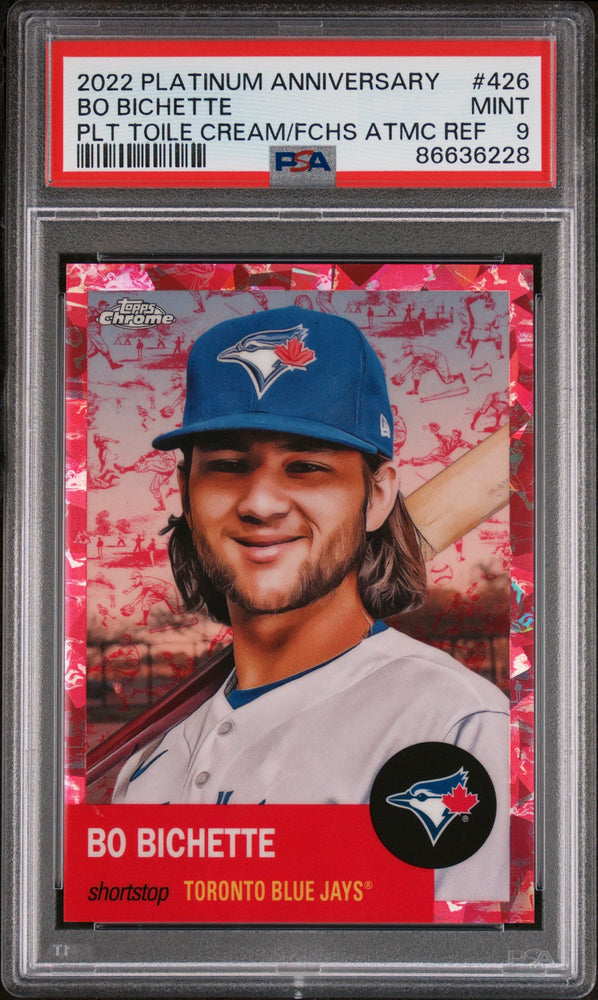 2022 TOPPS CHROME PLATINUM ANNIVERSARY BO BICHETTE ATOMIC #426 PSA 9 (Online Order Only)