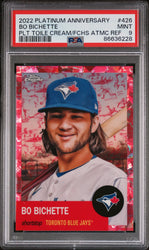 2022 TOPPS CHROME PLATINUM ANNIVERSARY BO BICHETTE ATOMIC #426 PSA 9 (Online Order Only)