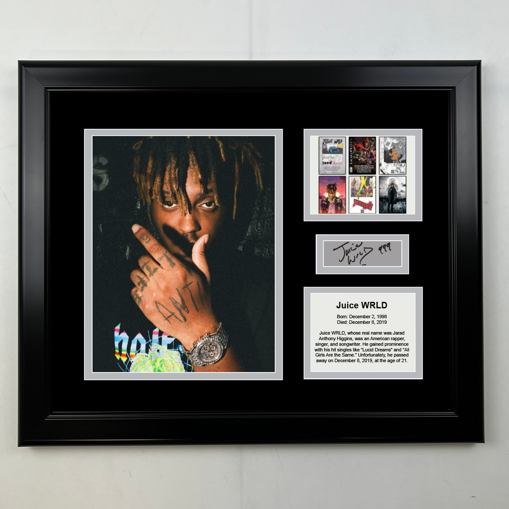 Framed Rapper Facsimile Laser Engraved Signature 14x11 3 Photo Collage (ONLINE ORDER ONLY)