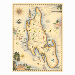 Zanzibar 1000 Piece Jigsaw Puzzle Xplorer Maps (ONLINE ORDER ONLY)