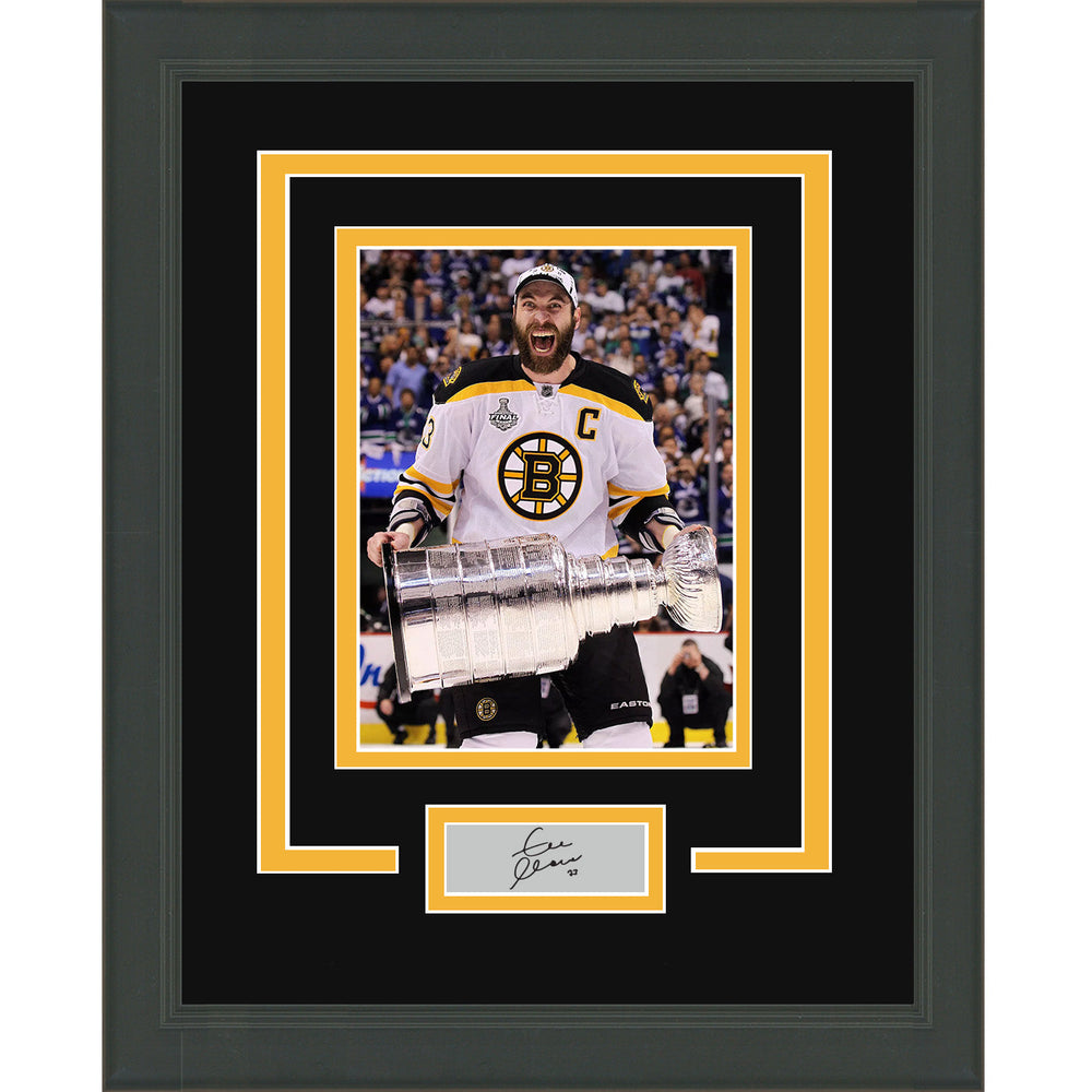 Framed Zdeno Chara Facsimile Laser Engraved Signature Auto Boston Bruins 11x14 Hockey Photo (ONLINE ORDER ONLY)
