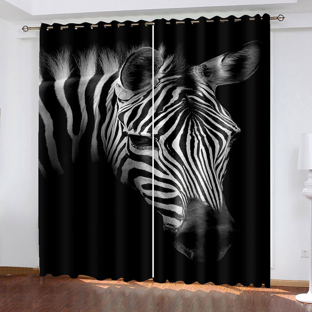 Zebra Curtains Blackout Window Drapes (Online Order Only)