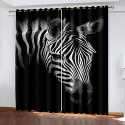 Zebra Curtains Blackout Window Drapes (Online Order Only)