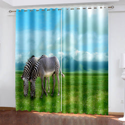 Zebra Curtains Blackout Window Drapes (Online Order Only)