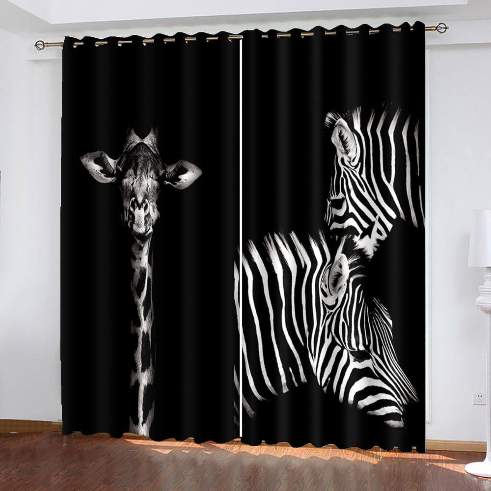Zebra Curtains Blackout Window Drapes (Online Order Only)
