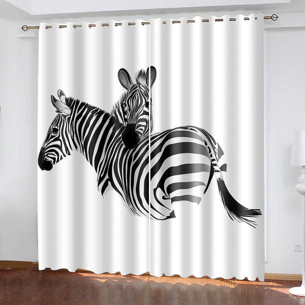 Zebra Curtains Blackout Window Drapes (Online Order Only)