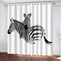 Zebra Curtains Blackout Window Drapes (Online Order Only)