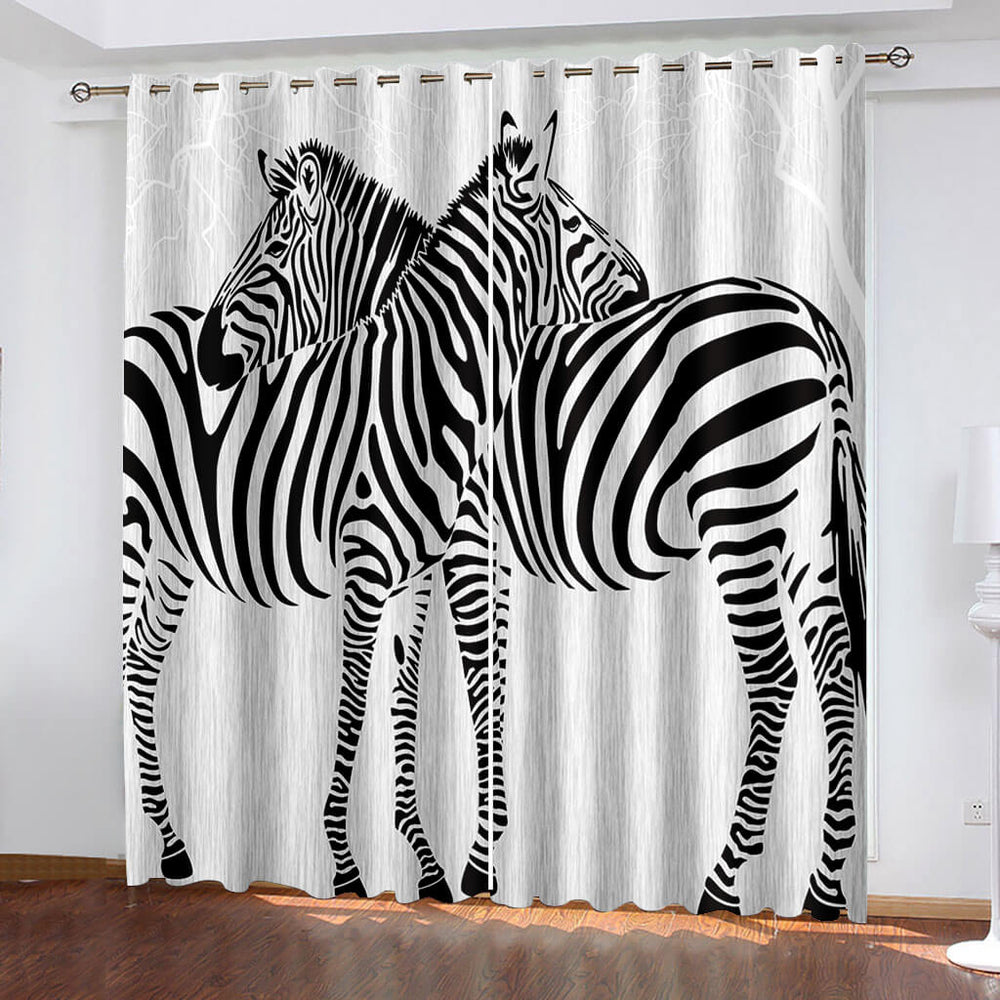 Zebra Curtains Blackout Window Drapes (Online Order Only)
