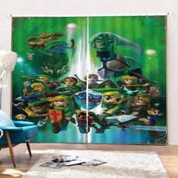 Zelda Curtains Cosplay Blackout Window Drapes for Room Decoration (Online Order Only)